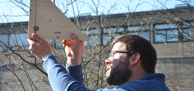 Experiment Dreieck in Richtung Sonne